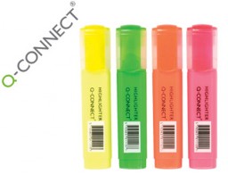 4 marcadores fluorescentes Q-Connect coloreS surtidos